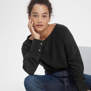 Everlane Clean Silk Boatneck Blouse Size 6